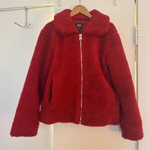 Urban Outfitters BDG Red Teddy Jacket